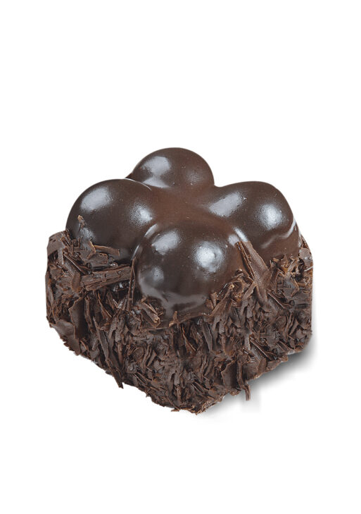 BLACK CAKE WITH PROFITEROLE
