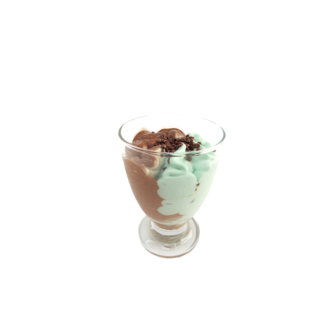 CHOCOLATE MINT GLASS CUP